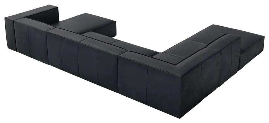 Tmavomodrá kožená rohová pohovka (ľavý roh) Madame – Windsor &amp; Co Sofas