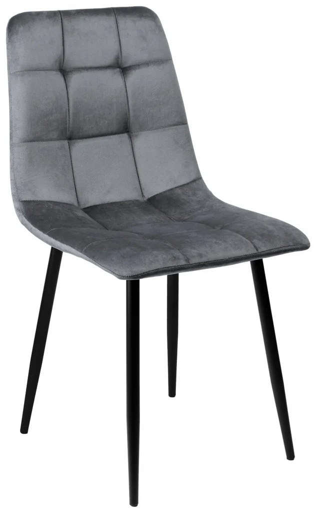 Čalúnená stolička DENVER zamat sivá