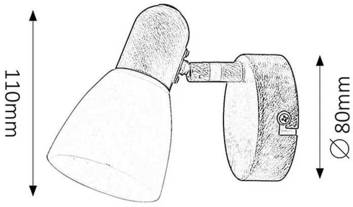 Rabalux SOMA nástenné bodové svietidlo 40W | E14, 6591