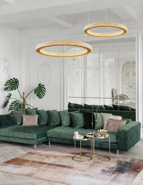 LED luster Fiore 60 zlaté