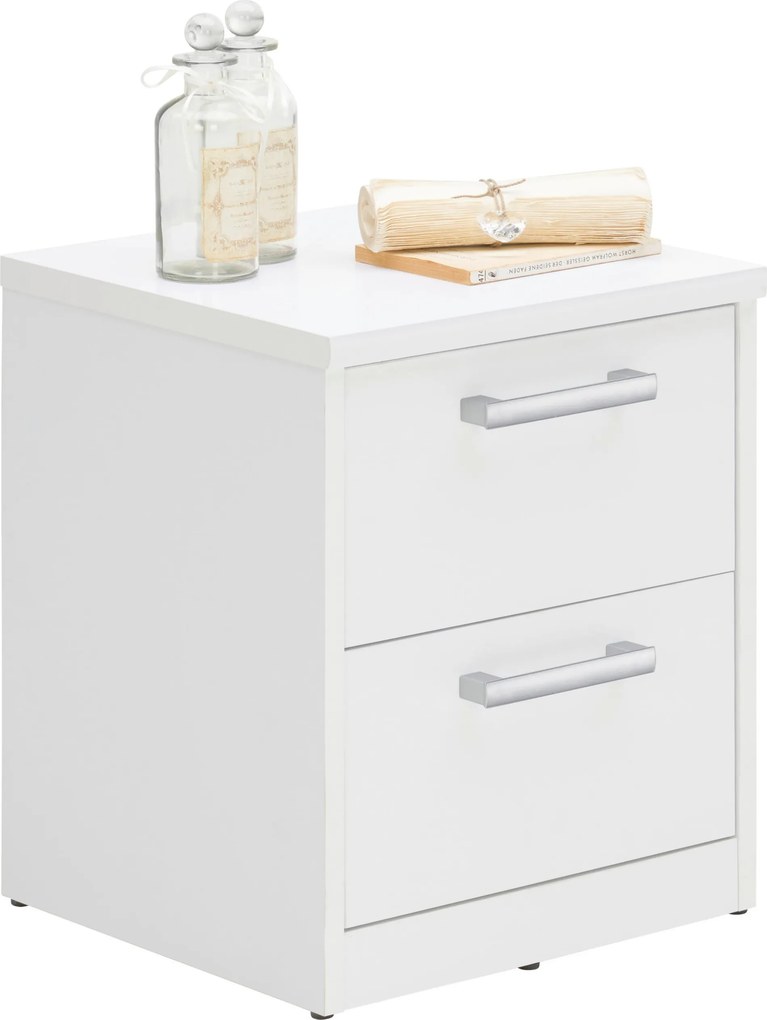XXXLutz NOČNÝ STOLÍK, biela, 38/46/36 cm Xora - Nočné stolíky - 000017003001