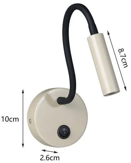 Brilagi - LED Flexibilná nástenná lampa MAYA LED/3W/230V 4000K béžová