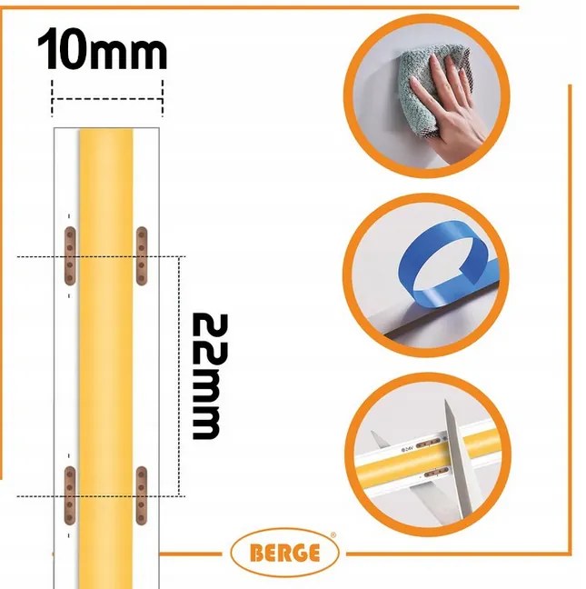 BERGE LED pásik COB Neon CCT 12V - 608D - 22W/m - IP20 - 1650lm - 1m