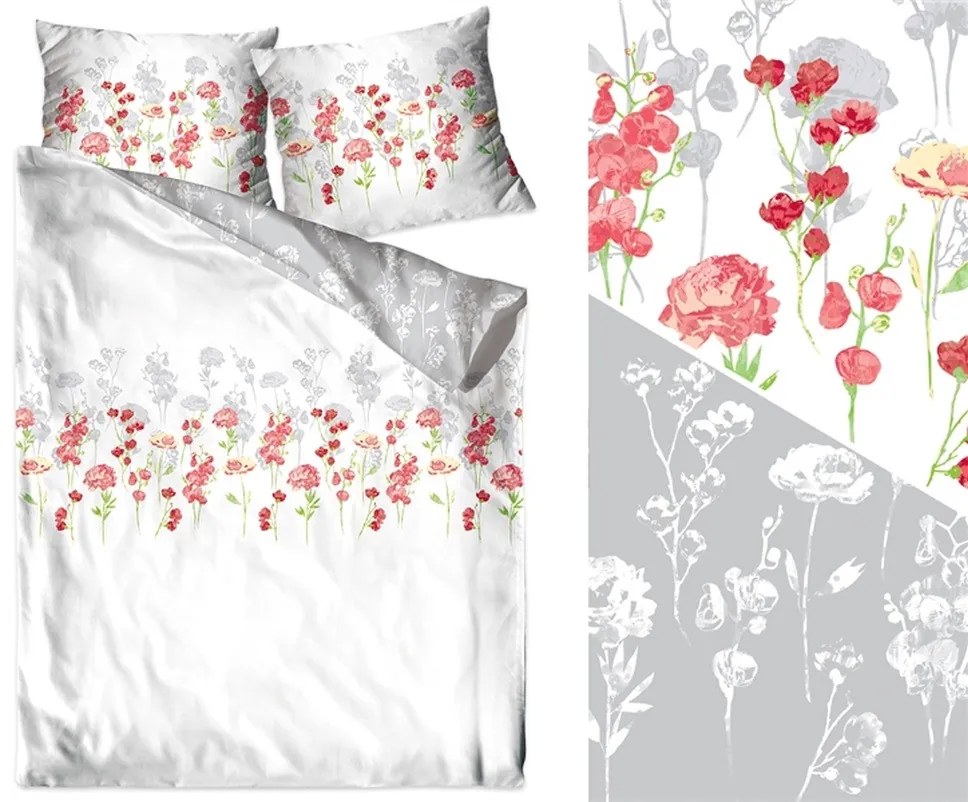 Krásne bavlnené posteľné obliečky s motívom rúž