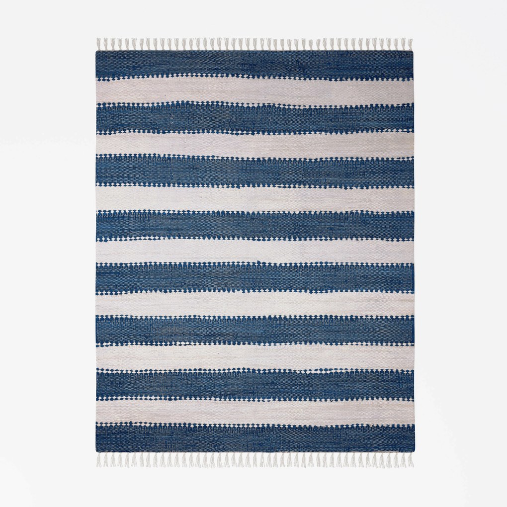 Kusový koberec Ashram Blau, 80x150, modrá, chodba / predsieň, My Flair