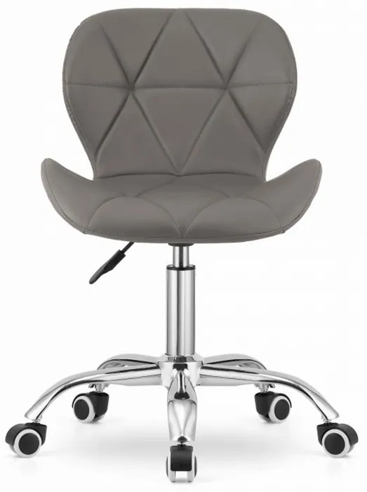 Sivo-béžové kancelárske kreslo AVOLA z eko kože