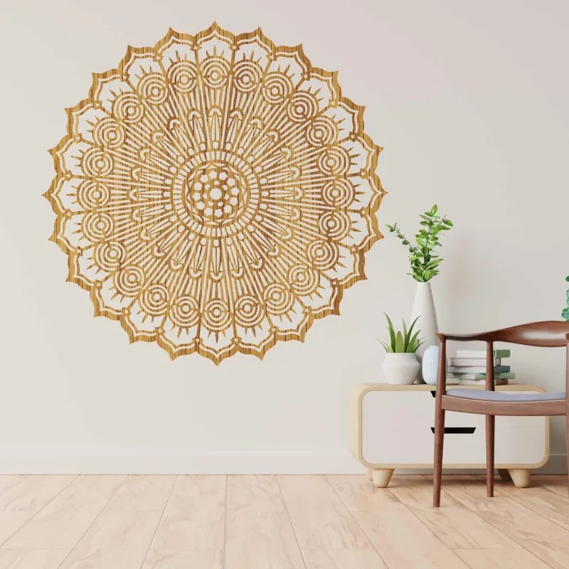 Drevená mandala na stenu do obývačky| SENTOP HDF0506