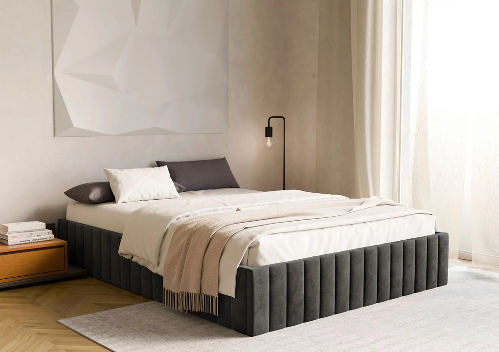 XXXLutz ČALÚNENÁ POSTEĽ, 120/200 cm, čierna Boxxx - Online Only spálne - 002555001720