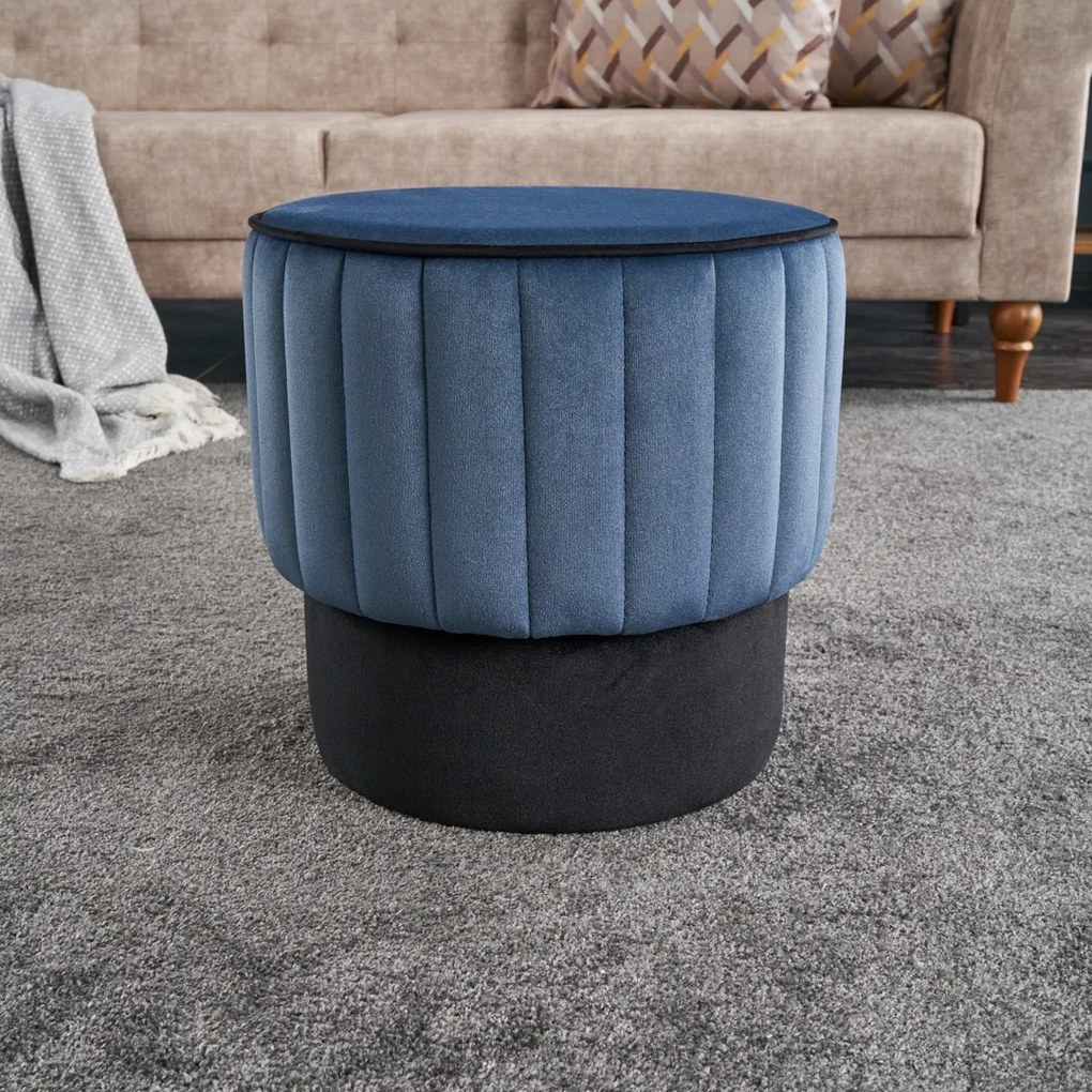 Stolička Rose Pouf Blue