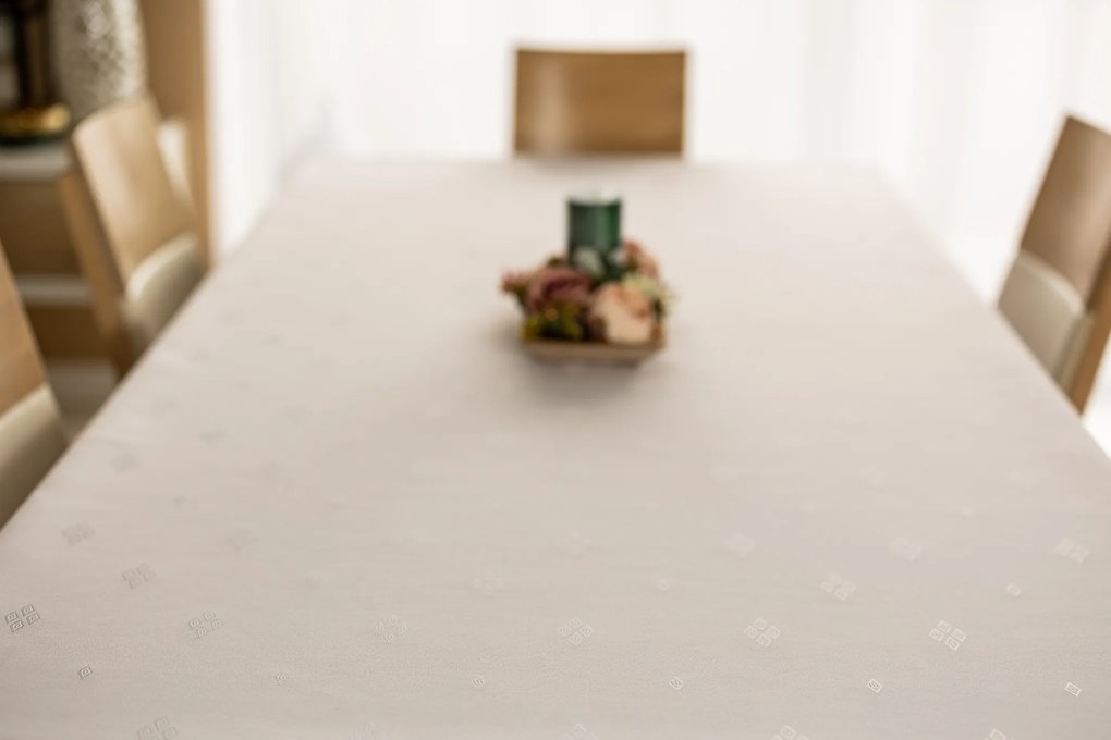 Dekorstudio Teflónovy obrus na stôl Diamond - biely Rozmer obrusu (šírka x dĺžka): 140x280cm