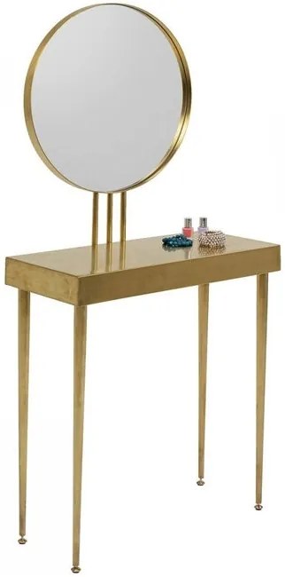 Toaletný stolík so zrkadlom ART v zlatom dekore