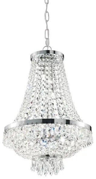 Ideal Lux - LED Krištáľový luster na reťazi CAESAR 6xG9/3W/230V pr. 38 cm chróm