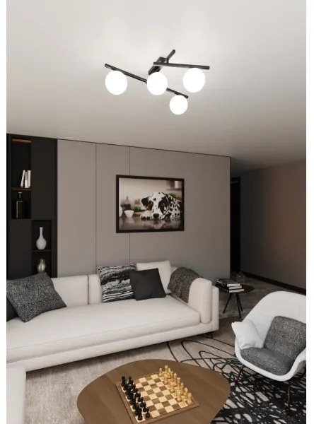 Stropné svietidlo SMART 4xE14/10W/230V čierna/biela