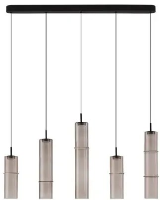 Dizajnový luster Sano 5 line Smoky