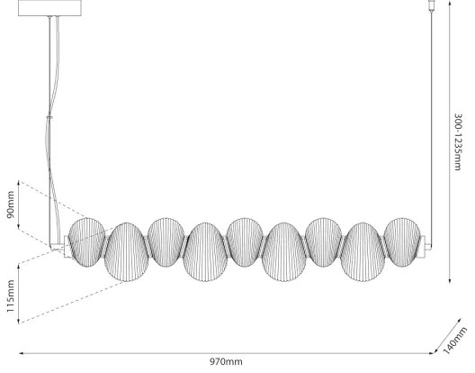 LED luster na lanku BOLLA LED/32W/230V zlatá/zadymená béžová