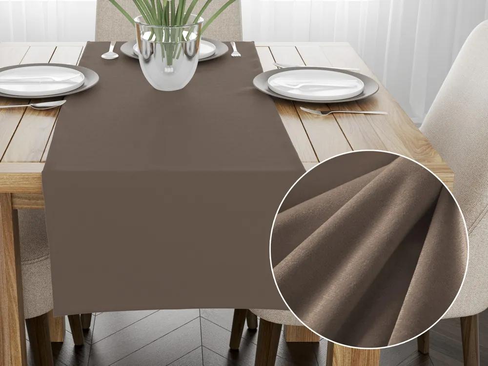Biante Zamatový behúň na stôl Velvet Prémium SVP-005 Svetlo hnedý 35x140 cm