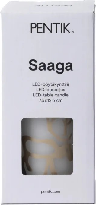 LED sviečka Saaga, zlatá