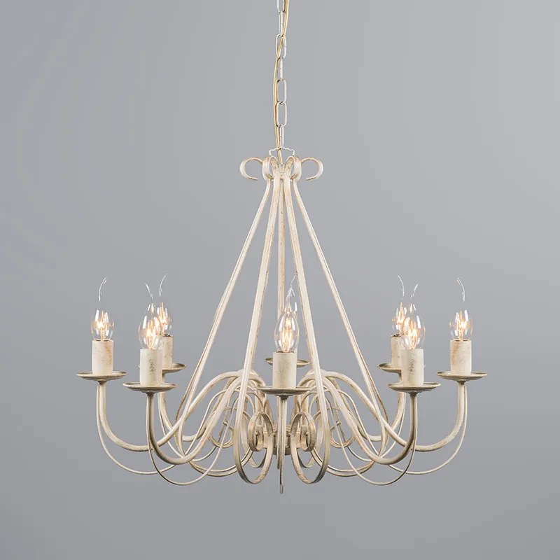 Lustr krémovej farby 60 cm s tienidlami v odtieni taupe - Giuseppe 8