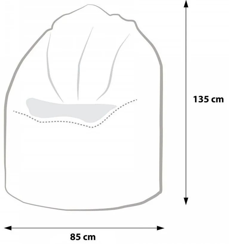 Sedací vak hruška biela EMI