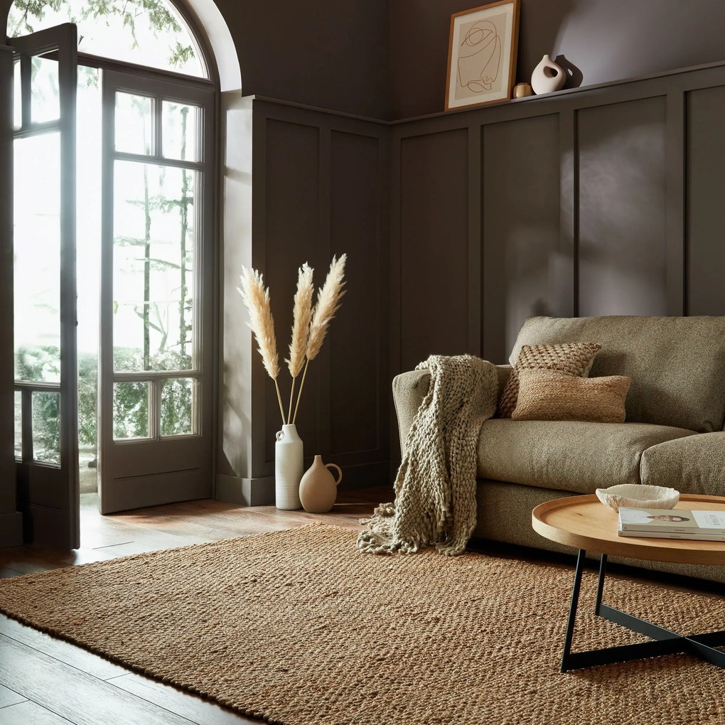 Flair Rugs, AKCIA: 60x150 cm Kusový koberec Chunky Jute Sol Natural, hnedá, chodba / predsieň
