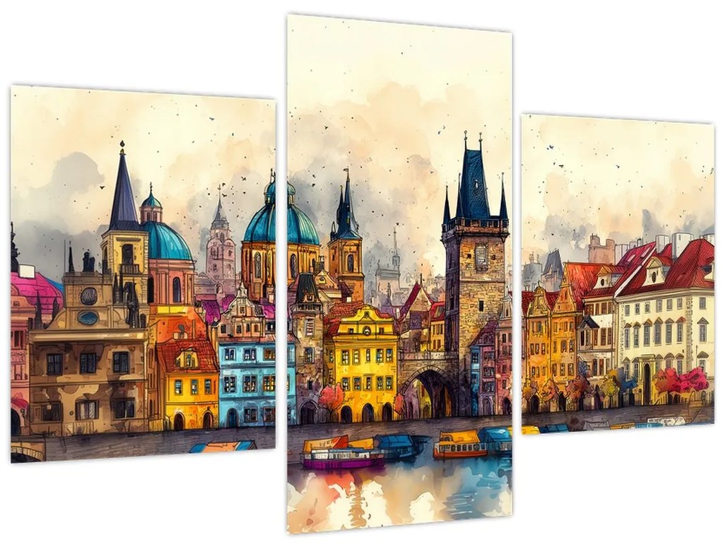 Obraz - Jeseň v maľovanom meste (90x60 cm)