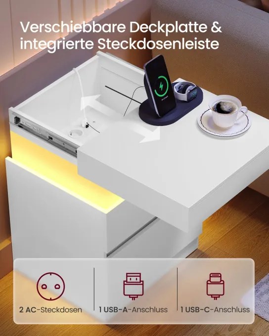 Nočný stolík KAILYN COLLECTION LET640WB01