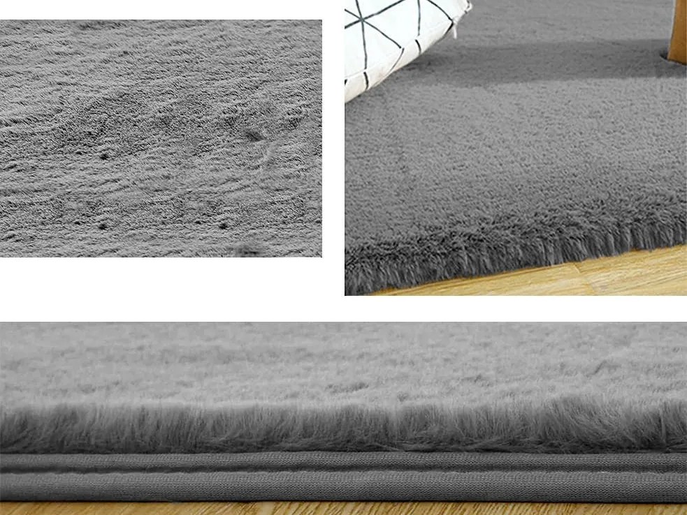 TZ Sivý obdĺžnikový koberec Rabbit Rozmer: 80x150 cm