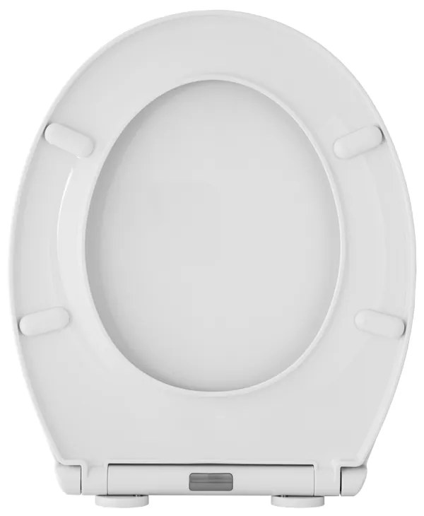 Gamma Porto, toaletné WC sedátko 445x370mm z polypropylénu s pomalým zatváraním, biela, GMA-PORTO