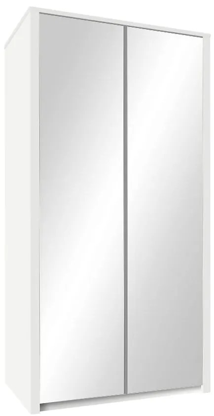 Skriňa Maxim 2SD zrkadlo biely