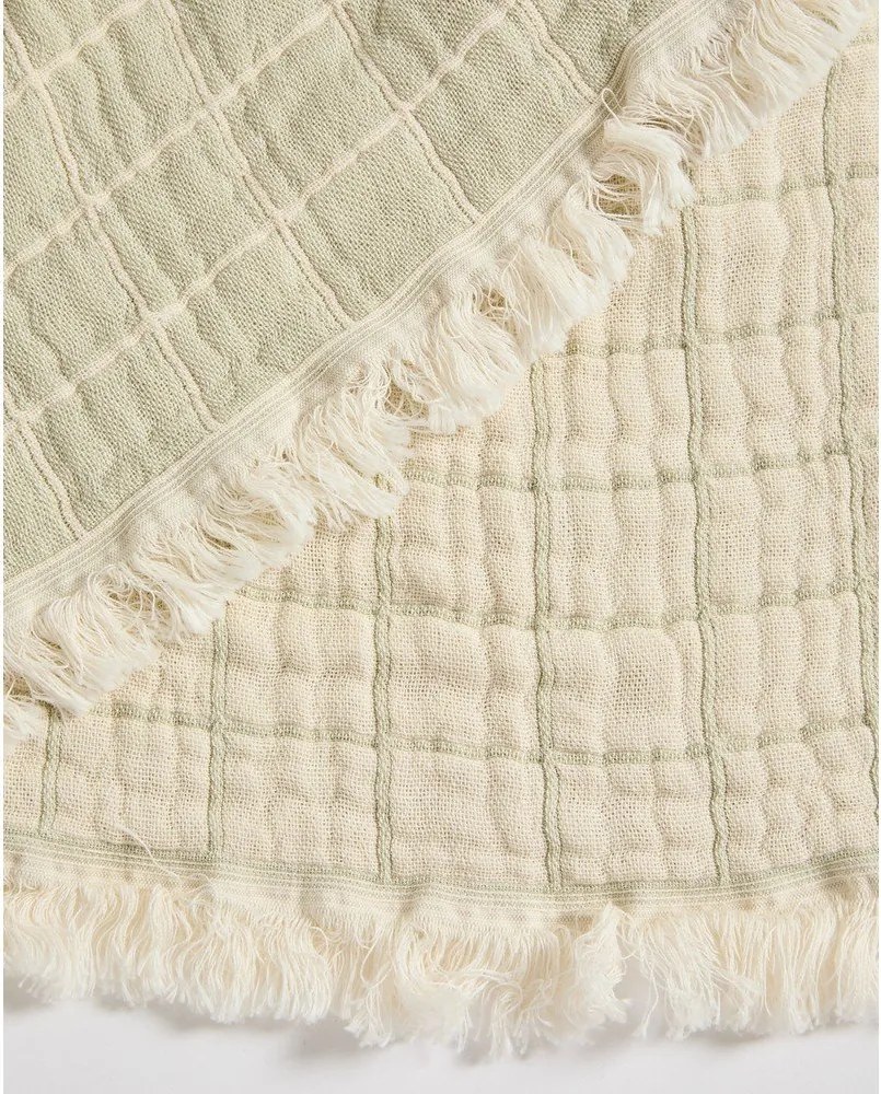 Svetlozelená žakárová detská deka 130x170 cm Tivaro – Kave Home