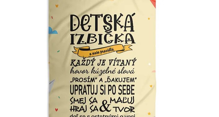 Sablio Uterák Detská izbička - 30x50 cm