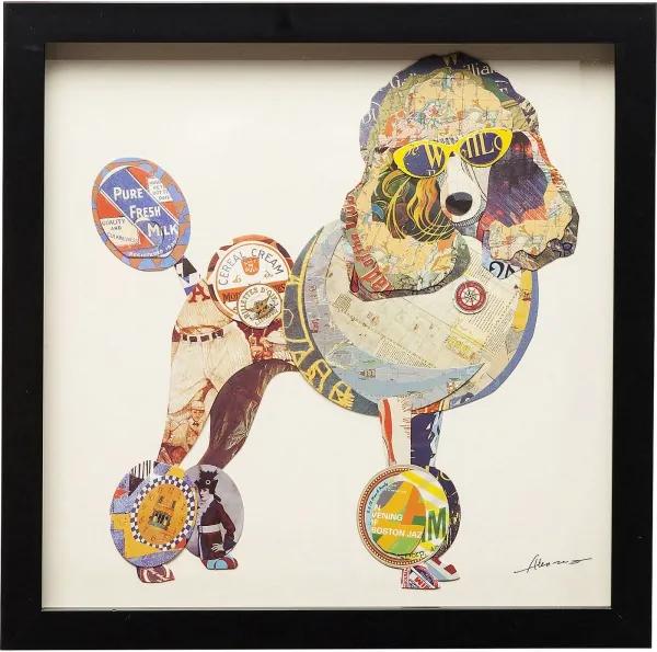 KARE DESIGN Obraz s rámom Art Poodle 41 × 41 cm