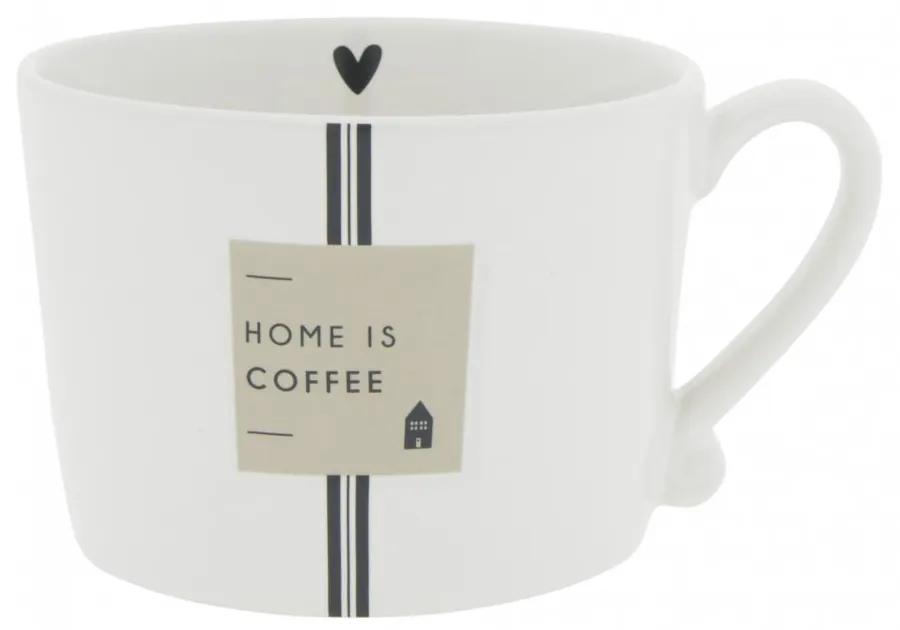 Cup White/Home is Coffee 10x8x7cm