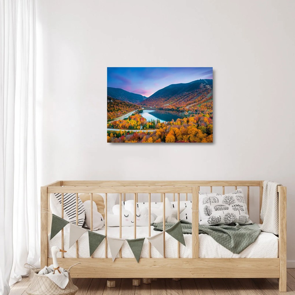 Sklenený obraz - White Mountain, New Hampshire, USA (70x50 cm)