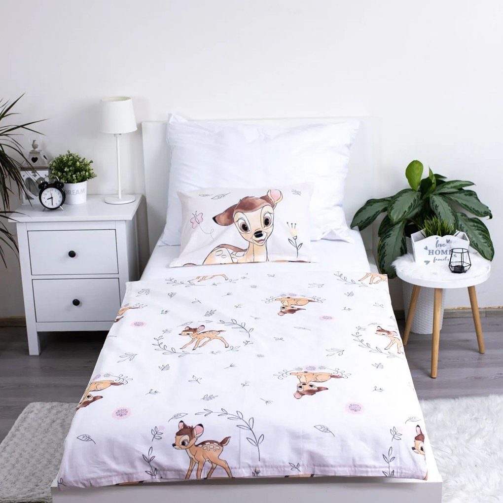 Jerry Fabrics Obliečky do postieľky 100x135 + 40x60 cm - Bambi "Beige"