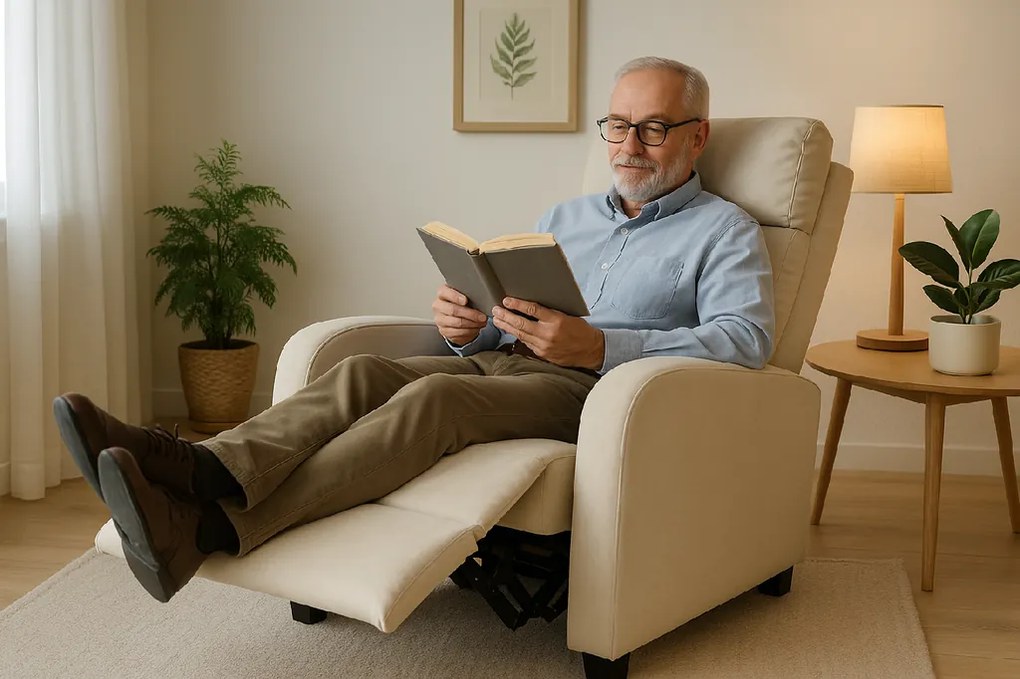 Relaxačné kreslo René rozkladacie béžové