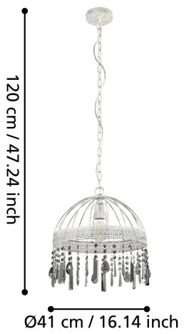 Eglo 43587 - Luster na lanku STEELEVILLE 1xE27/40W/230V