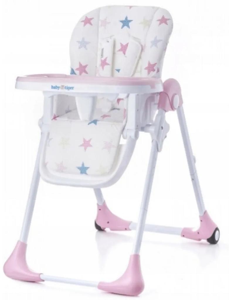 BabyTiger Jedálenská stolička - Benji, ružová