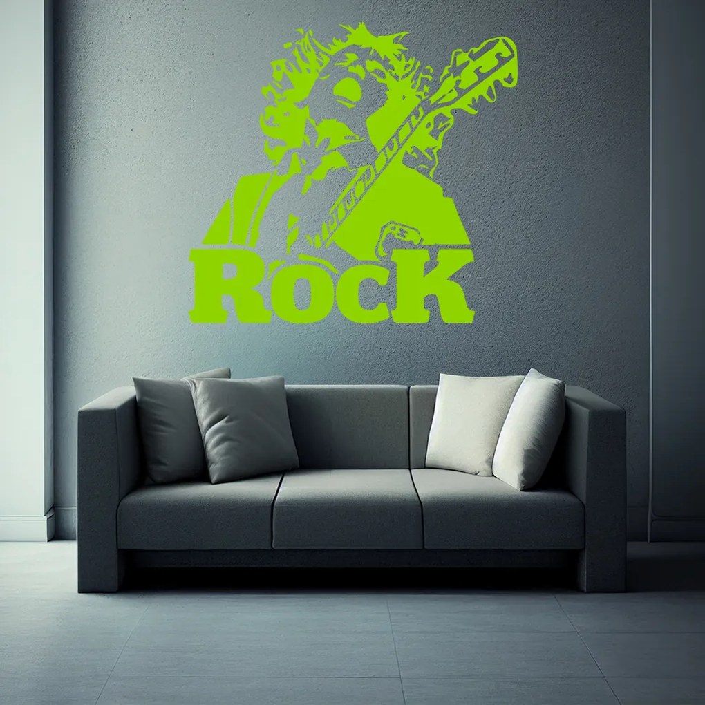 Veselá Stena Samolepka Angus Young AC/DC Farba: hnedá, Veľkosť: 40 x 37 cm