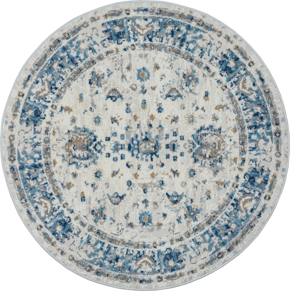 My Flair, Kusový koberec My Heriz CA60098 Beige kruh, 120x120 (priemer) kruh, béžová, chodba / predsieň