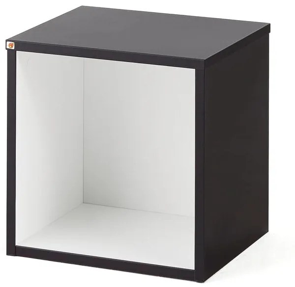 Nástenná polička NOMAD, 380x375x315 mm, čierna / biela