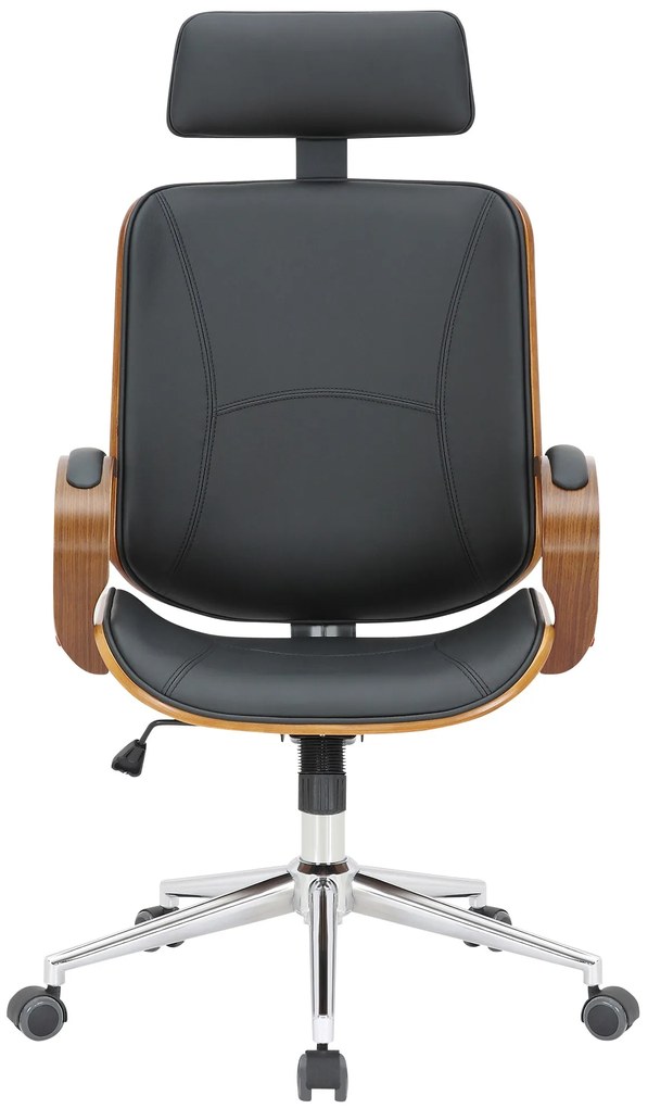 Design-Shop Kancelárska stolička Dayton - drevo orech - Čierna