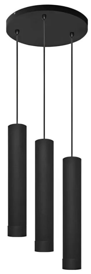 Luster na lanku KARADON 3xGU10/30W/230V čierna