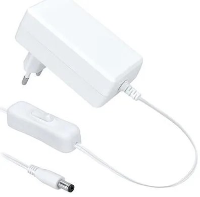 SOLIGHT COB LED pásik, sada s adaptérom, vypínač, 5m, 8W/m, 800lm/m, teplá biela