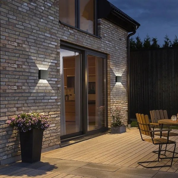 Brilagi - LED vonkajšie nástenné svietidlo DOUBLERAY LED/4W/230V čierne IP65