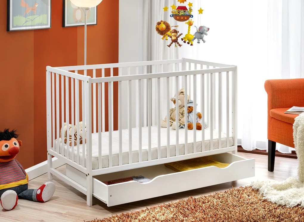 Detská postieľka 60 cm Cathi II 26 WW BCP (biela) (s úl. priestorom). Akcia -20%. Vlastná spoľahlivá doprava až k Vám domov. 1024538