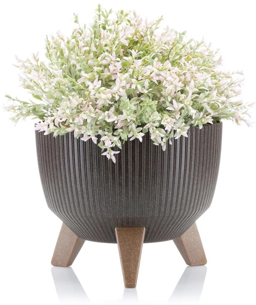 Kvetináč Rosa Linea 24x15 cm kávový espresso