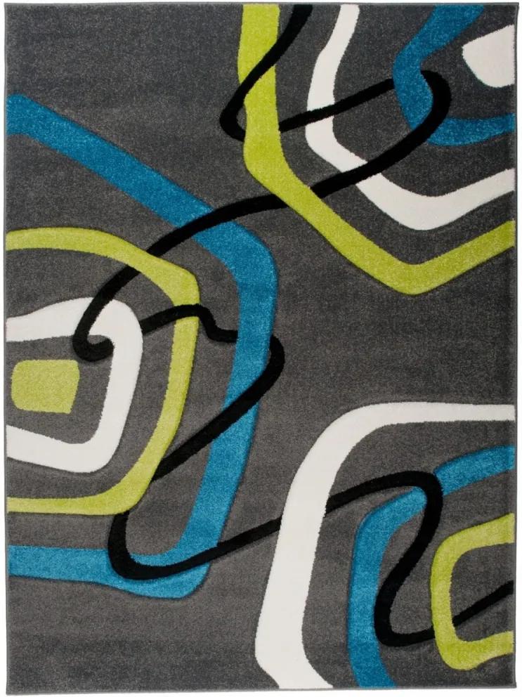 Kusový koberec Moderné tvary antracitový, Velikosti 160x220cm