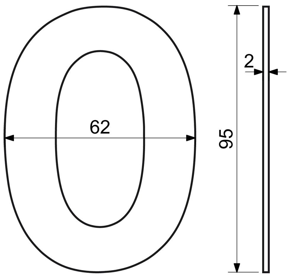 Domové číslo "0", RN.95L, čierna