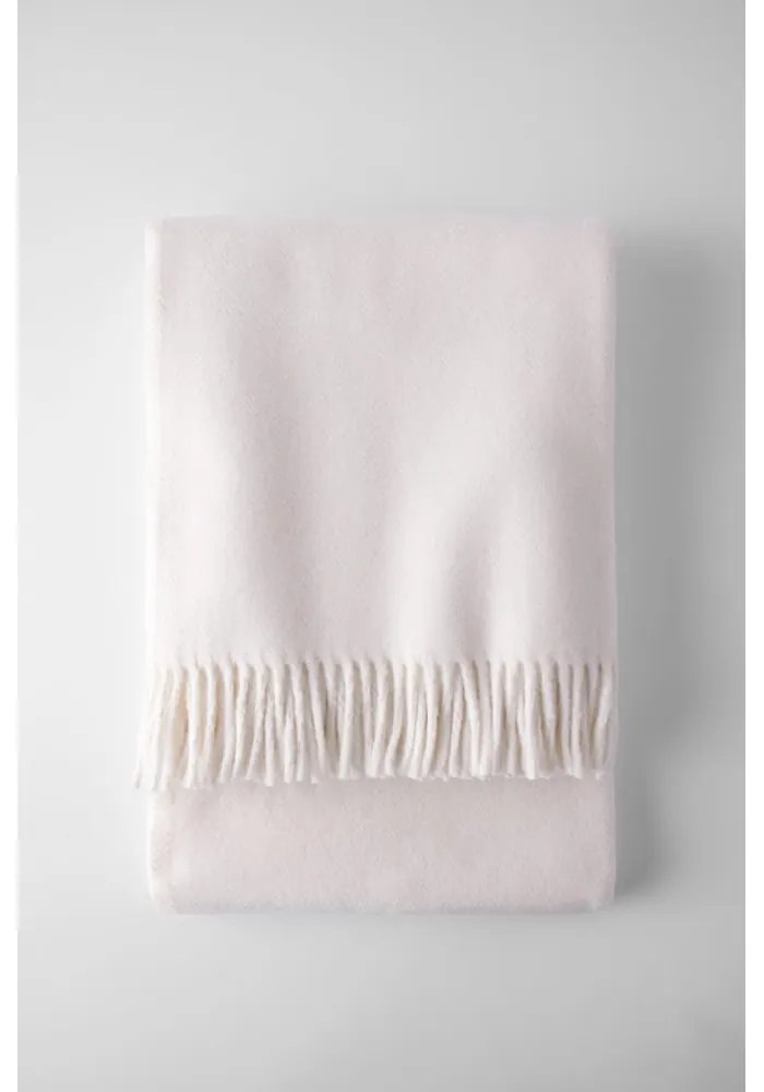 Krémovobiela deka s podielom bavlny Euromant Basics, 140 × 180 cm